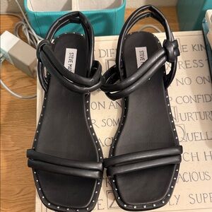 Steve Madden Black Studded Women's Sandals